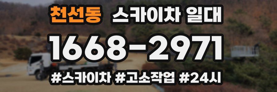 천선동 스카이차 일대