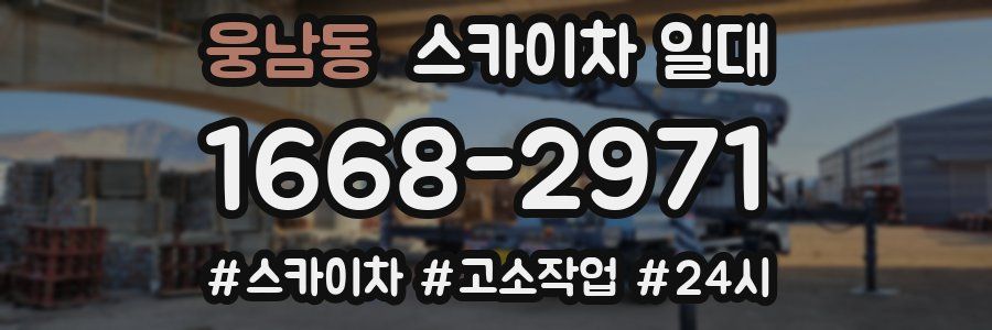 웅남동 스카이차 일대