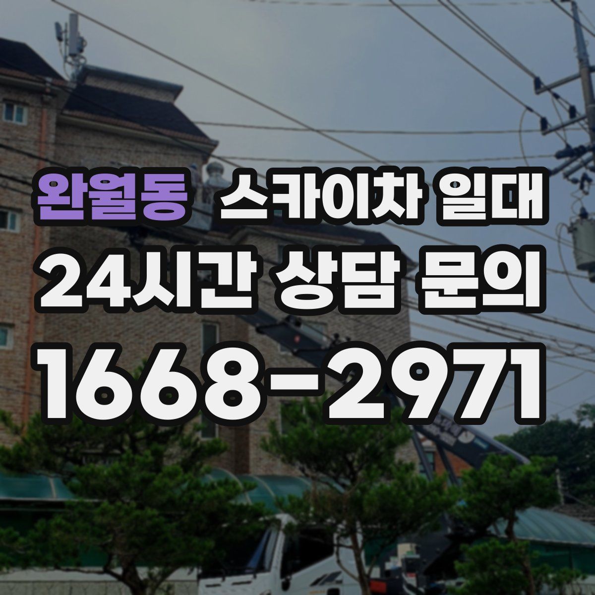 완월동 스카이차 일대