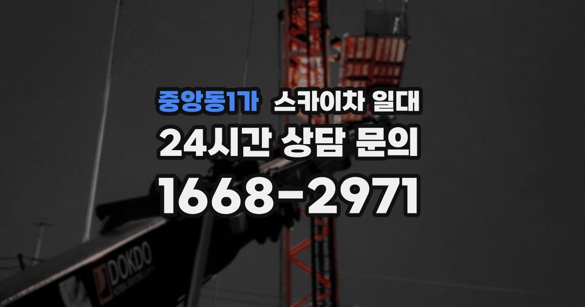 중앙동1가 스카이차 일대
