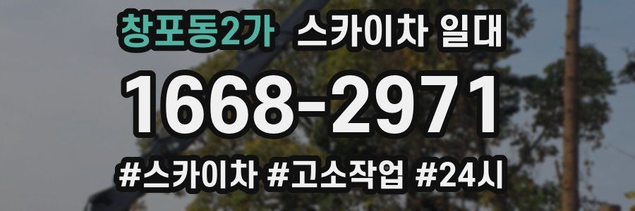 창포동2가 스카이차 일대