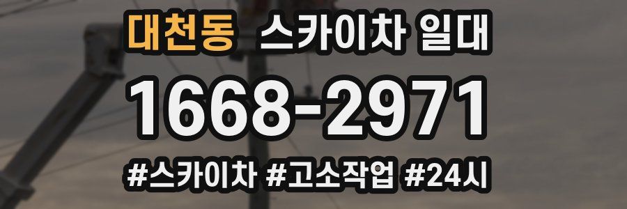 대천동 스카이차 일대