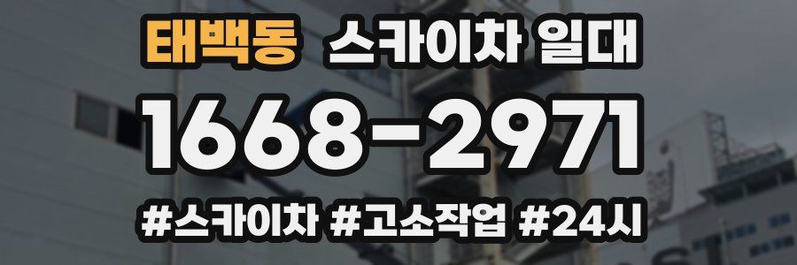 태백동 스카이차 일대