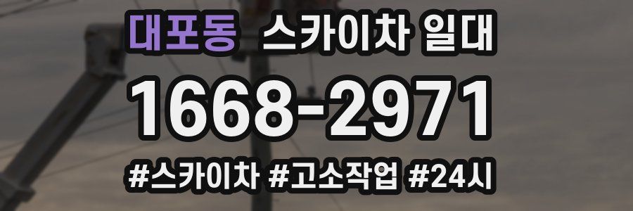 대포동 스카이차 일대