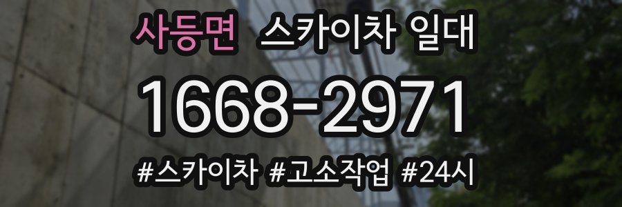 사등면 스카이차 일대