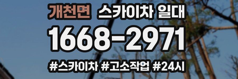 개천면 스카이차 일대