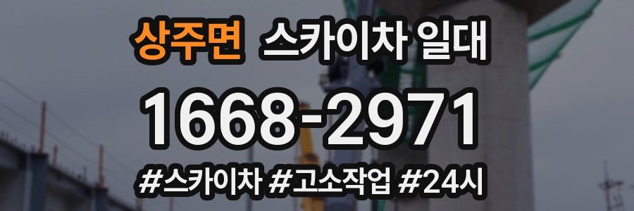 상주면 스카이차 일대