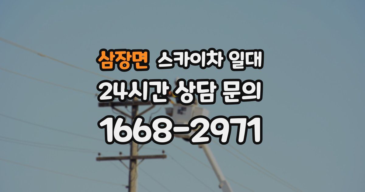 삼장면 스카이차 일대