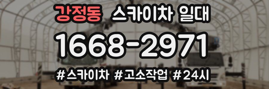 강정동 스카이차 일대