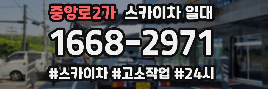 중앙로2가 스카이차 일대