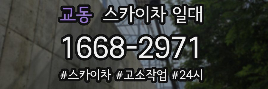 교동 스카이차 일대