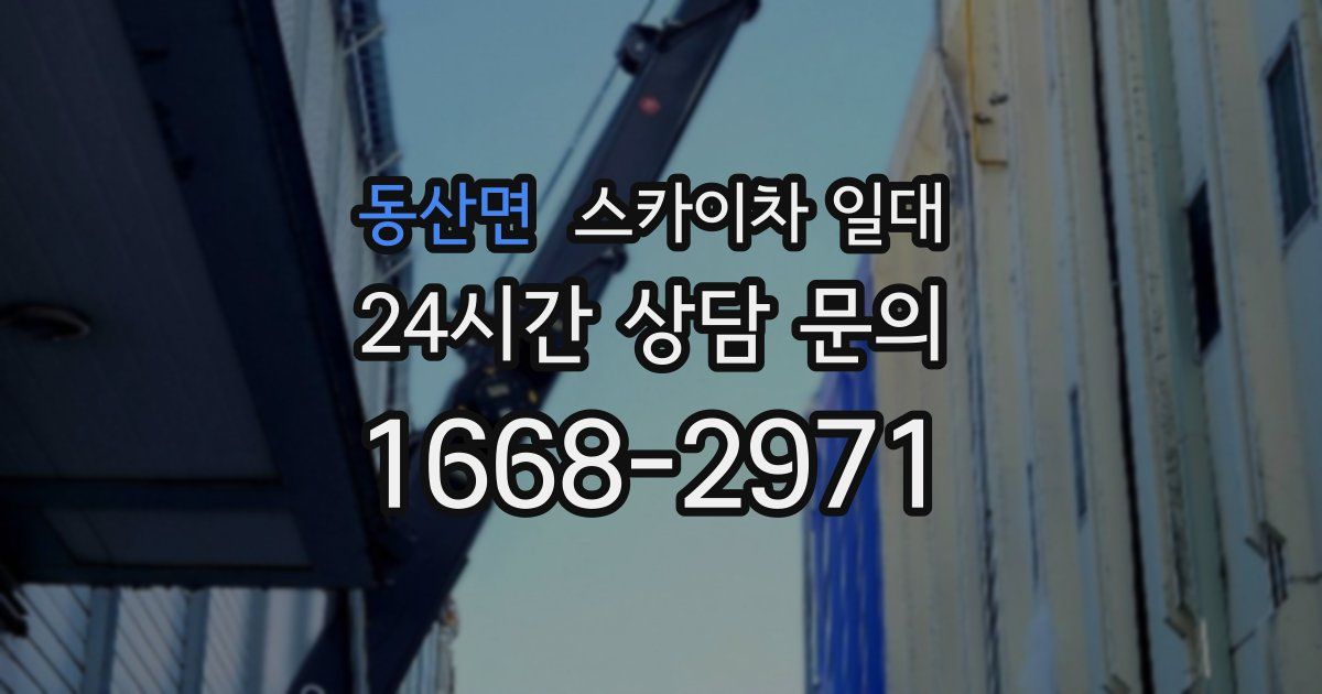동산면 스카이차 일대