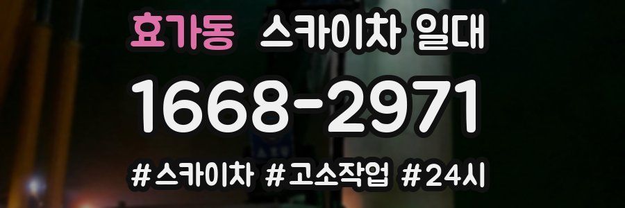 효가동 스카이차 일대