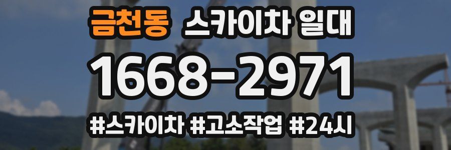 금천동 스카이차 일대