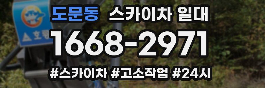 도문동 스카이차 일대