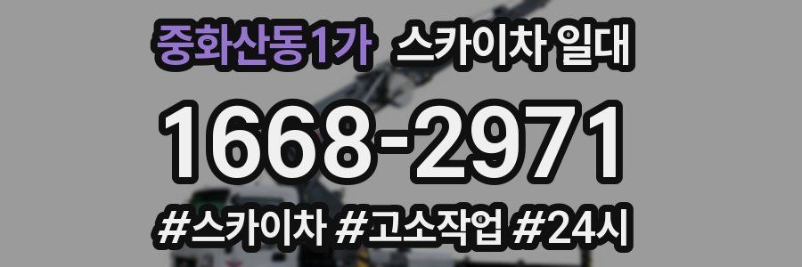 중화산동1가 스카이차 일대