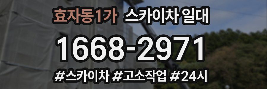 효자동1가 스카이차 일대