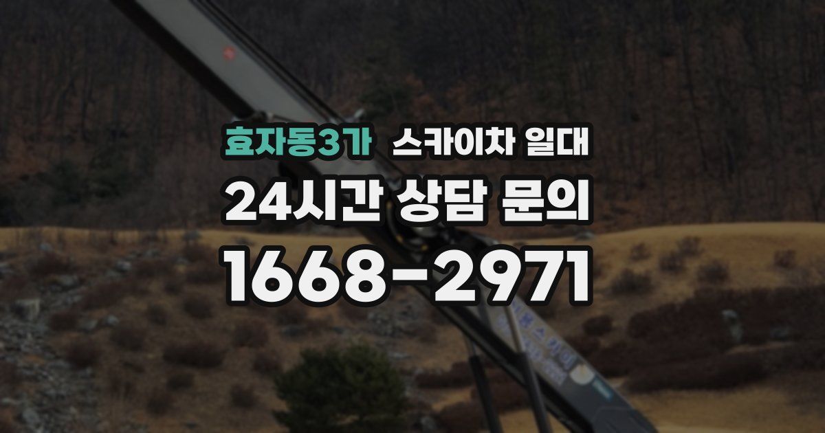 효자동3가 스카이차 일대