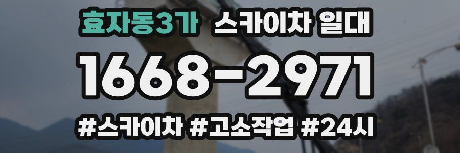 효자동3가 스카이차 일대