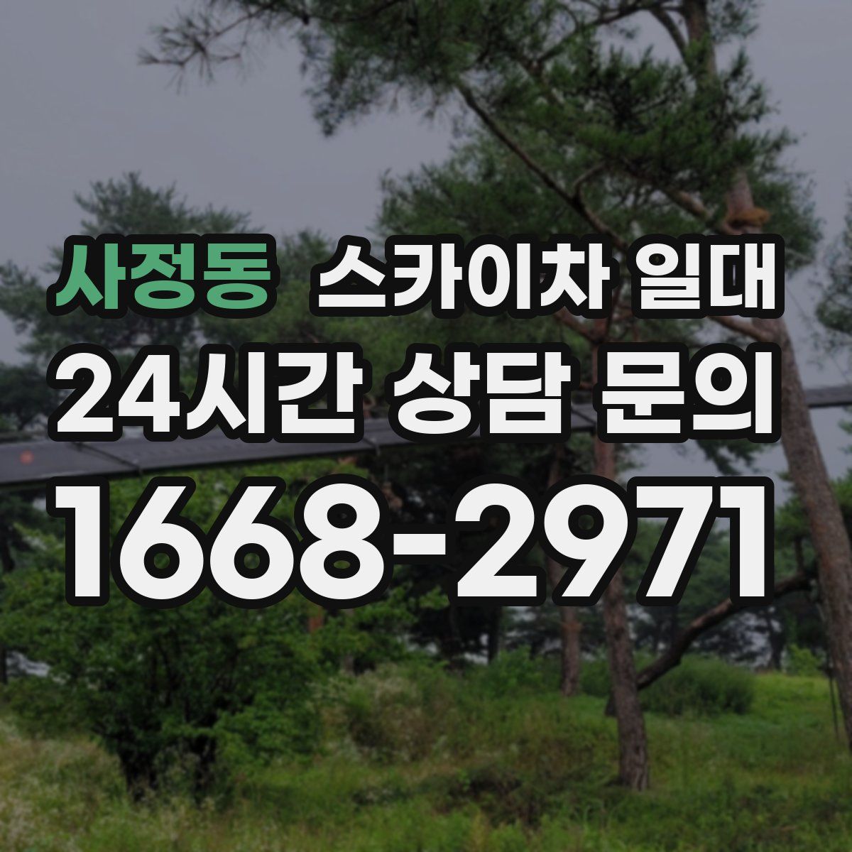 사정동 스카이차 일대