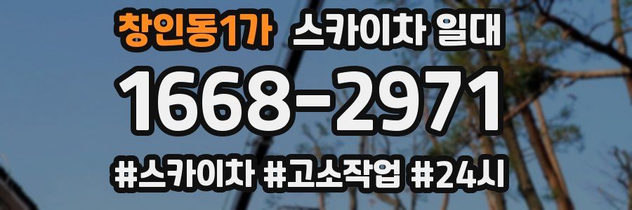 창인동1가 스카이차 일대