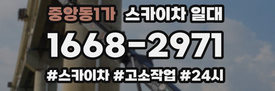 중앙동1가 스카이차 일대