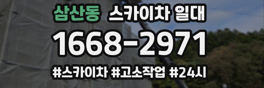 삼산동 스카이차 일대