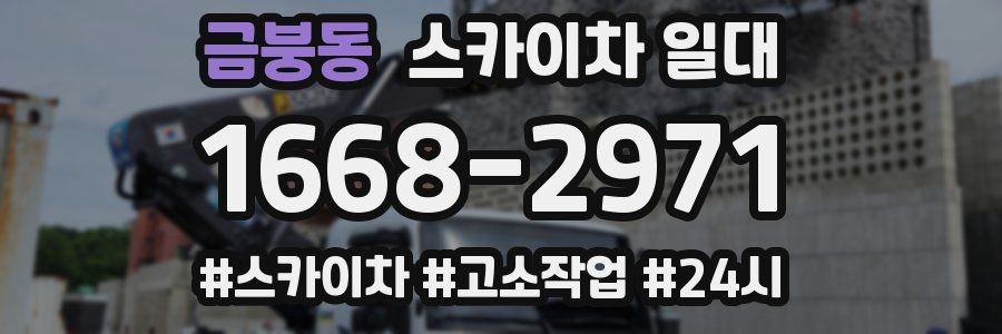 금붕동 스카이차 일대