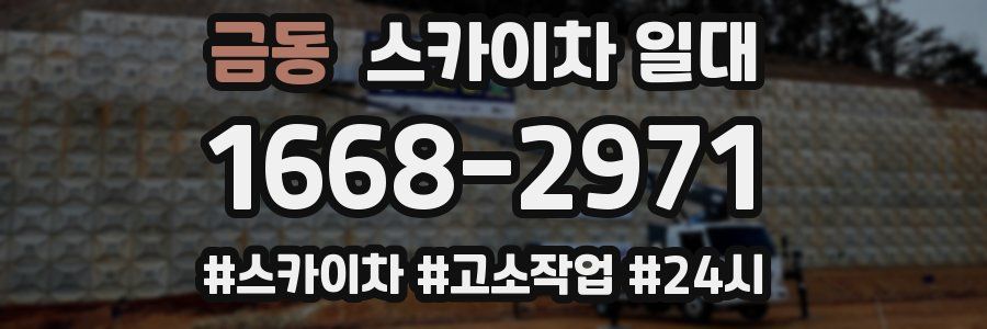 금동 스카이차 일대
