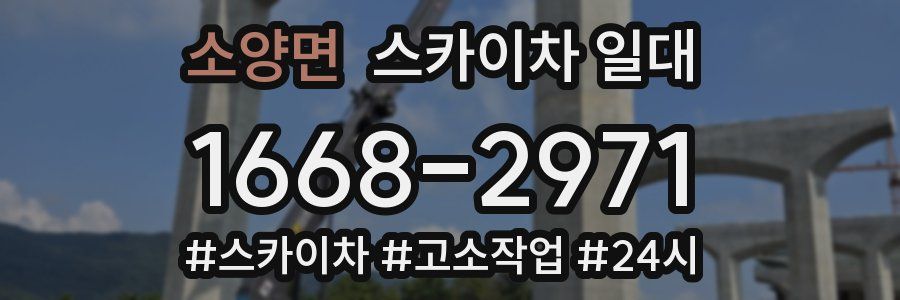 소양면 스카이차 일대