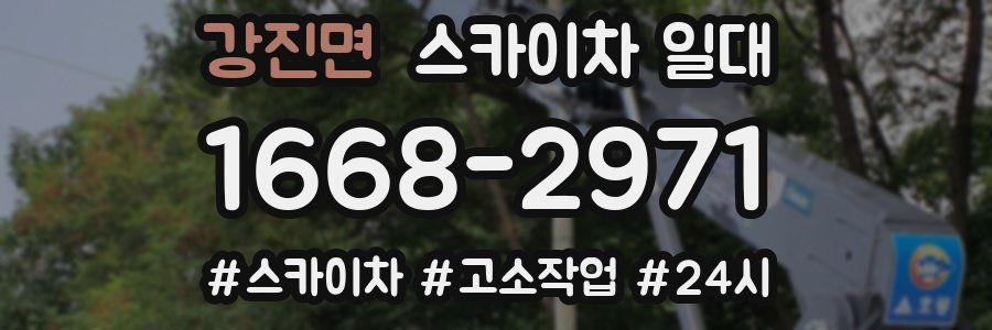 강진면 스카이차 일대