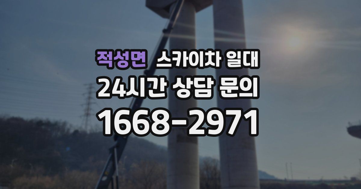 적성면 스카이차 일대