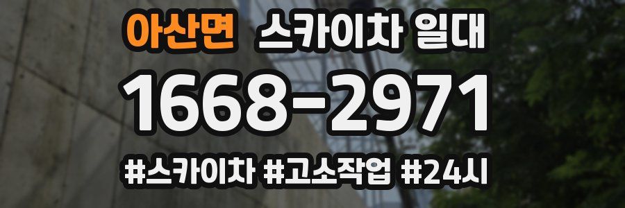 아산면 스카이차 일대