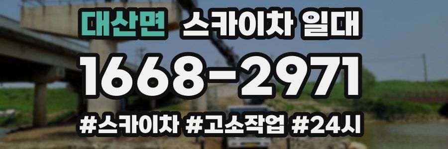 대산면 스카이차 일대