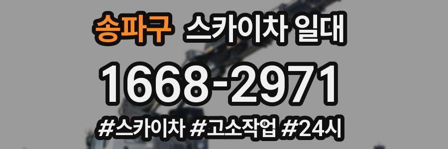 송파구 스카이차 일대