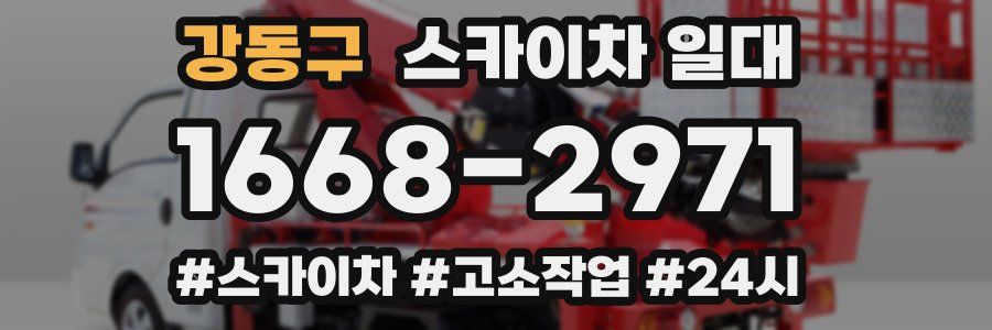 강동구 스카이차 일대