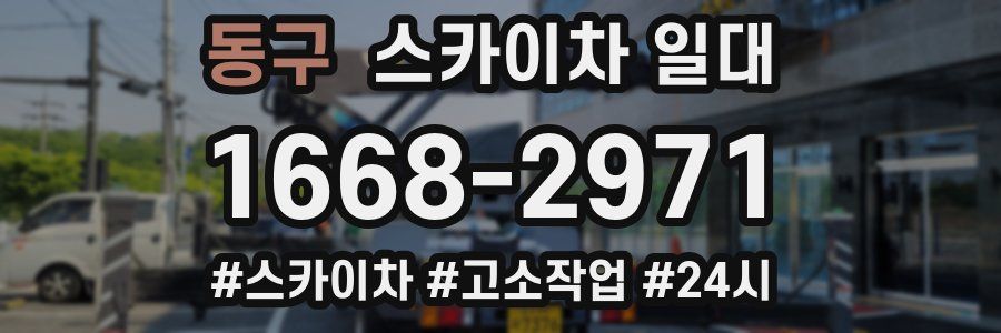 동구 스카이차 일대