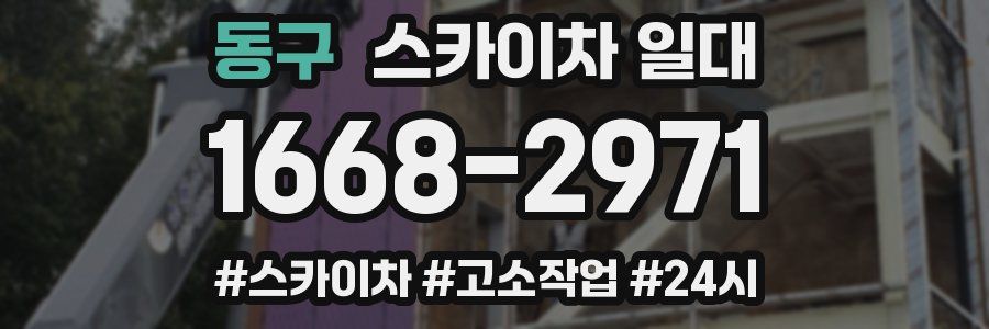 동구 스카이차 일대