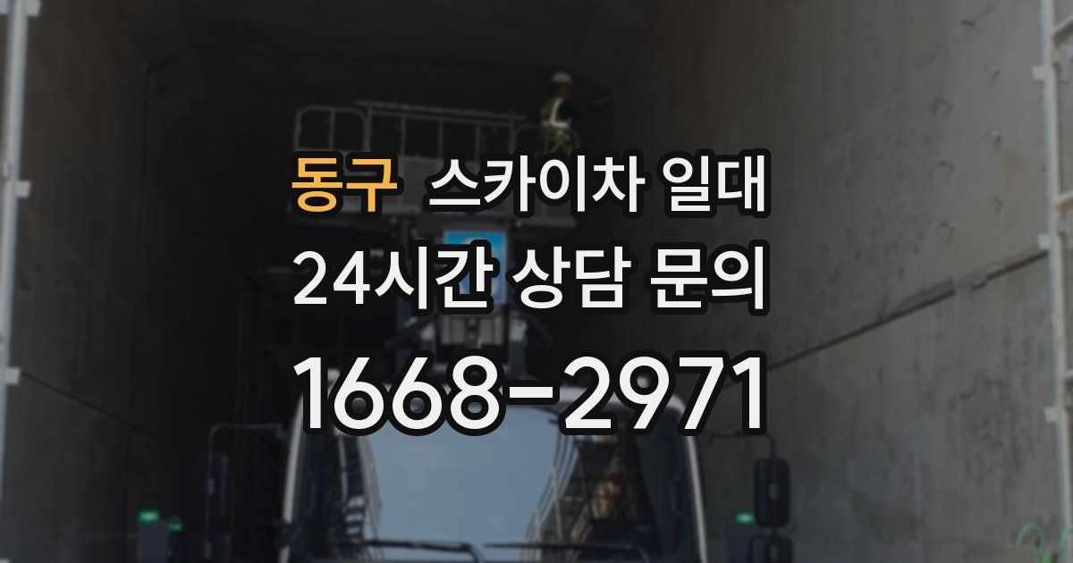 동구 스카이차 일대