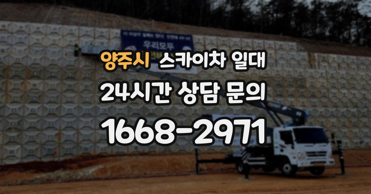 양주시 스카이차 일대