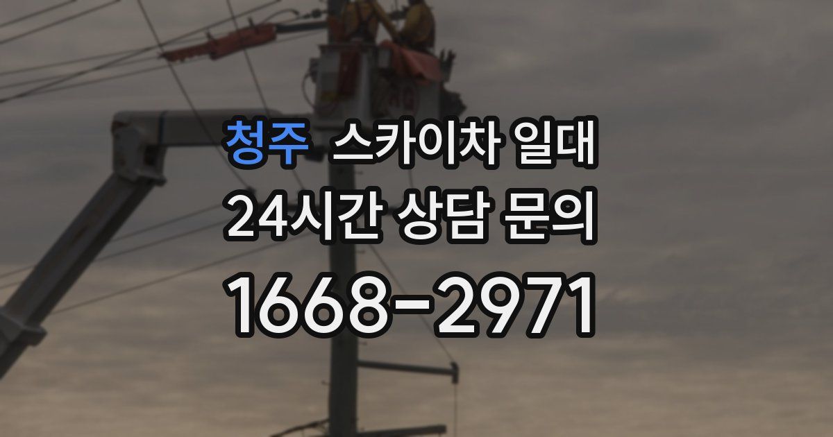 청주 스카이차 일대