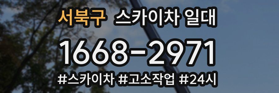 서북구 스카이차 일대