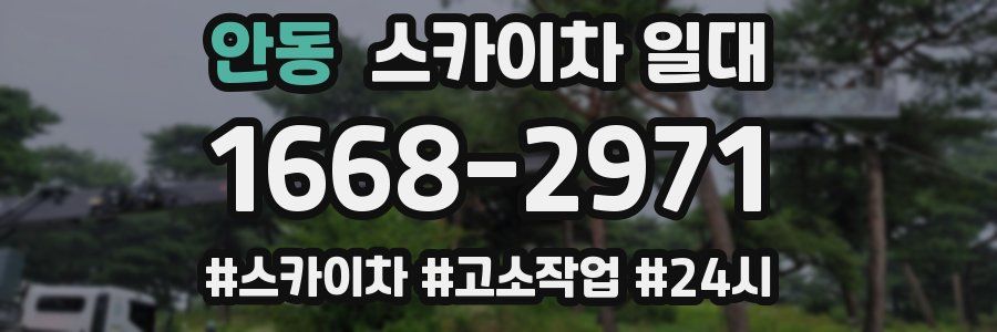 안동 스카이차 일대