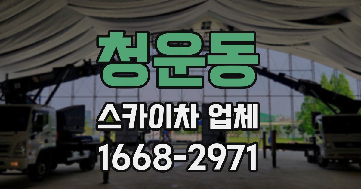 청운동 스카이차 업체