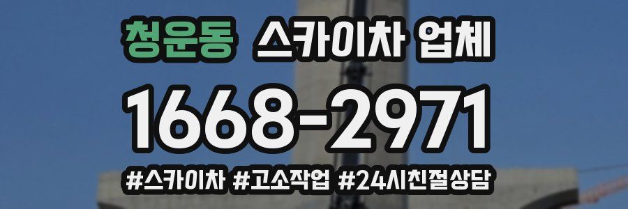 청운동 스카이차 업체