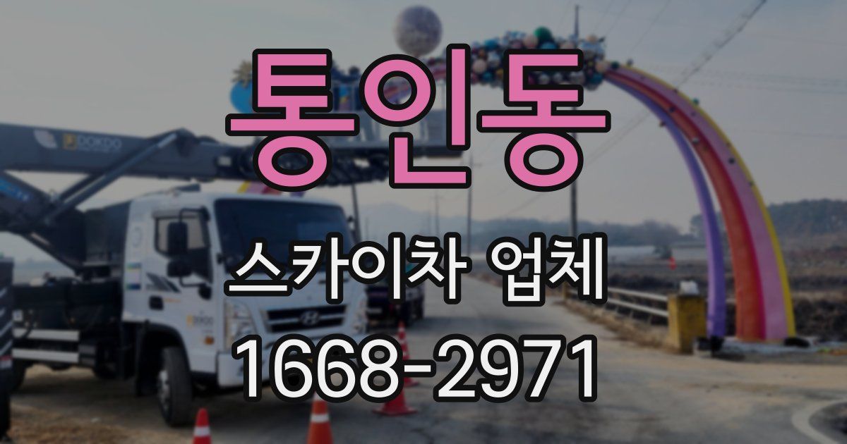 통인동 스카이차 업체