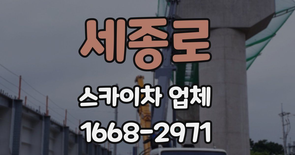 세종로 스카이차 업체