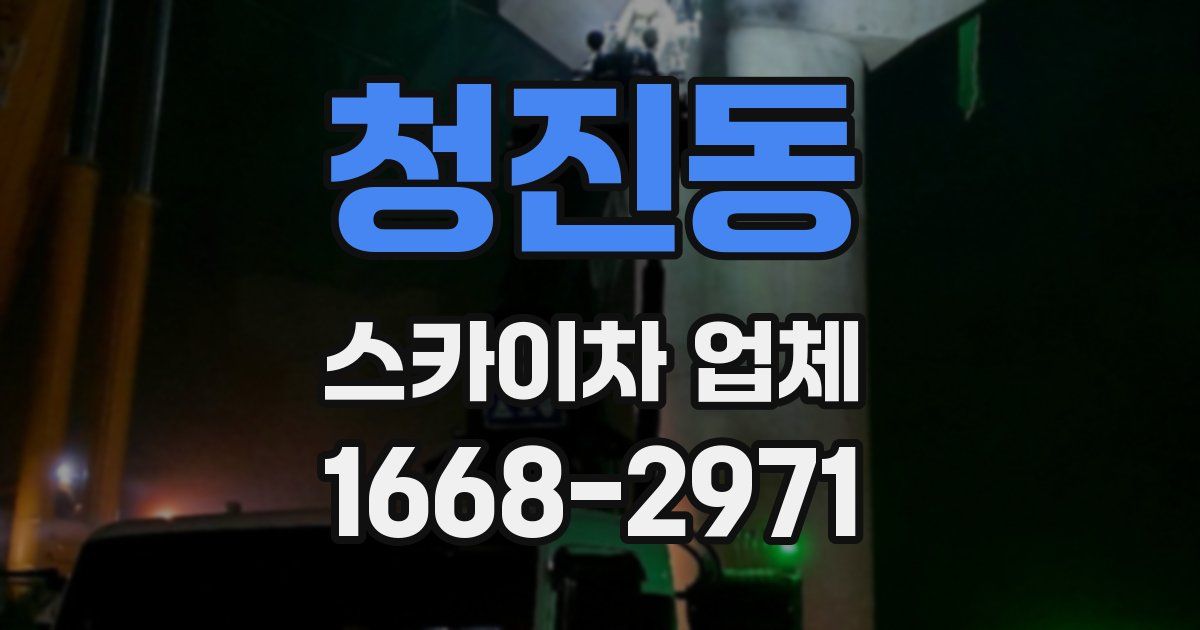 청진동 스카이차 업체
