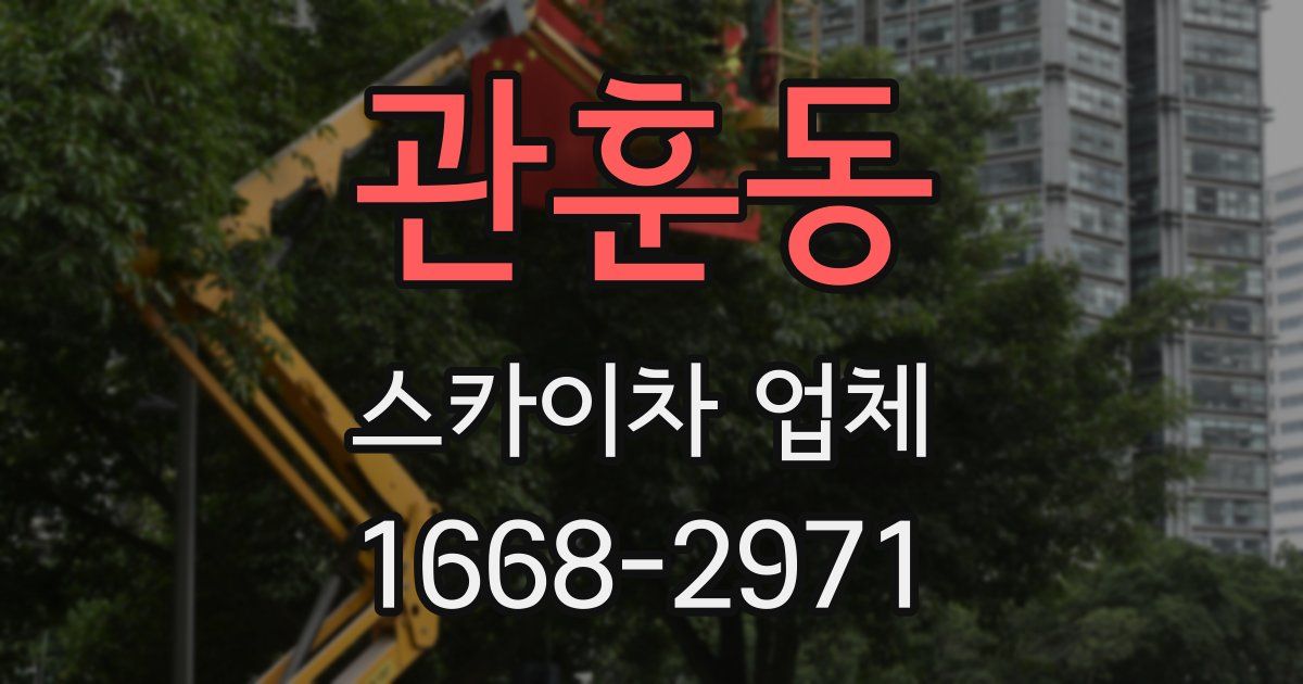 관훈동 스카이차 업체