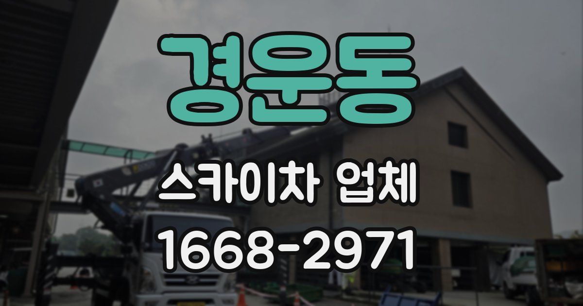 경운동 스카이차 업체